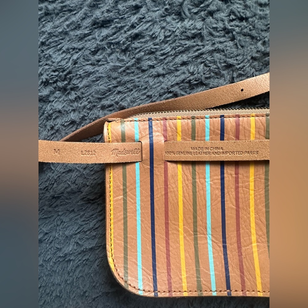 Madewell The Simple Pouch Belt Bag Rainbow Stripe Edition - Picture 2 of 3